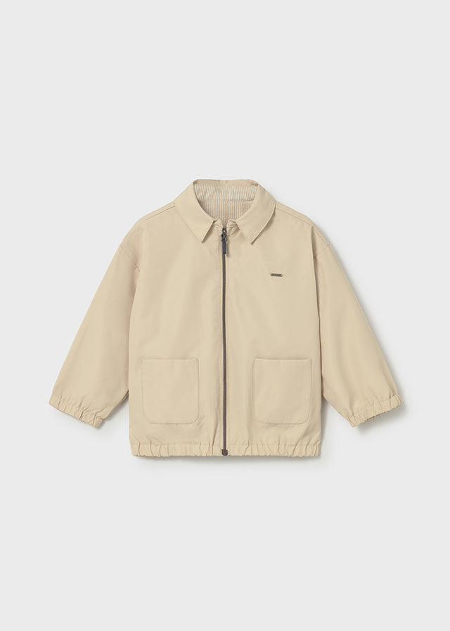 Mayoral boys mocha reversible jacket 1409 - detail view