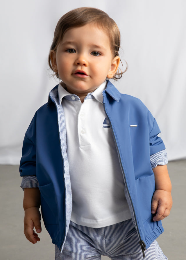 MAYORAL Boys Capri Blue Reversible Jacket - 1409