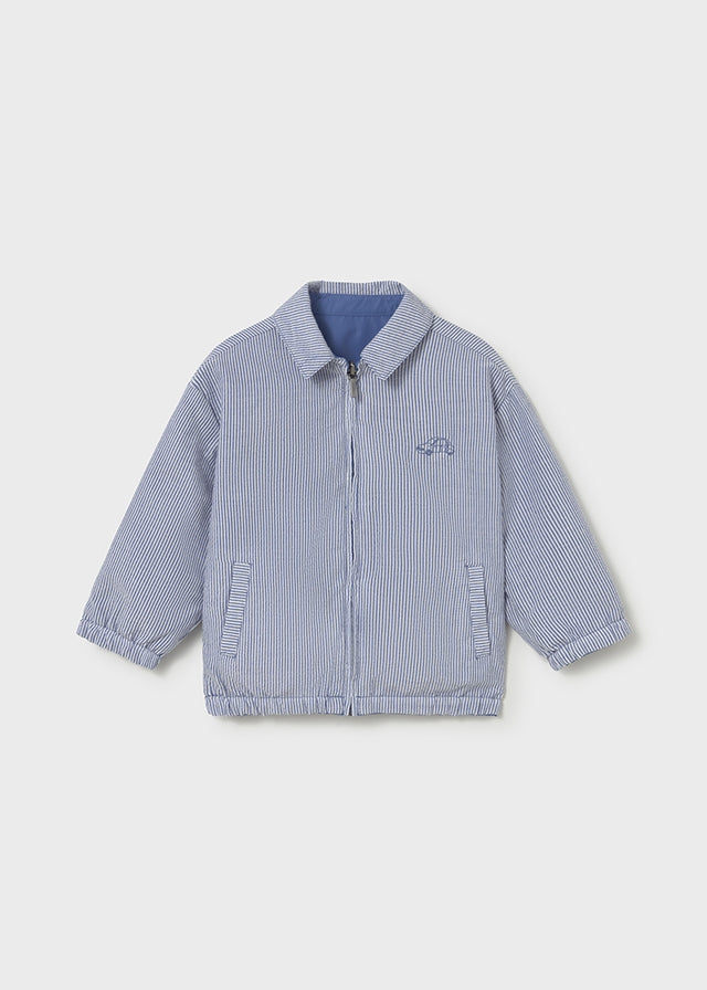 Mayoral boys Capri blue reversible jacket 1409 - front view