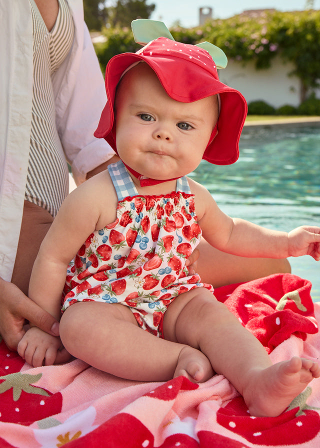 MAYORAL Girls Strawberry Beach Set with Sun Hat - 1635