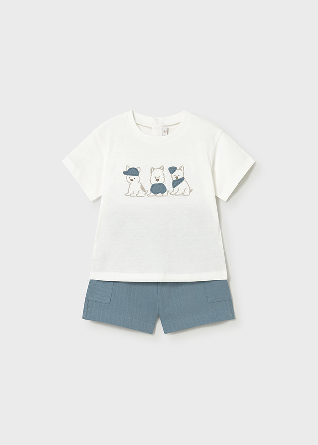Mayoral boys Jade dog print shorts set 1665