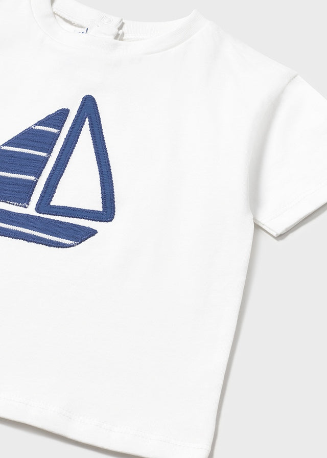 MAYORAL Boys Capri Blue Short Set with Sun Hat - 1666