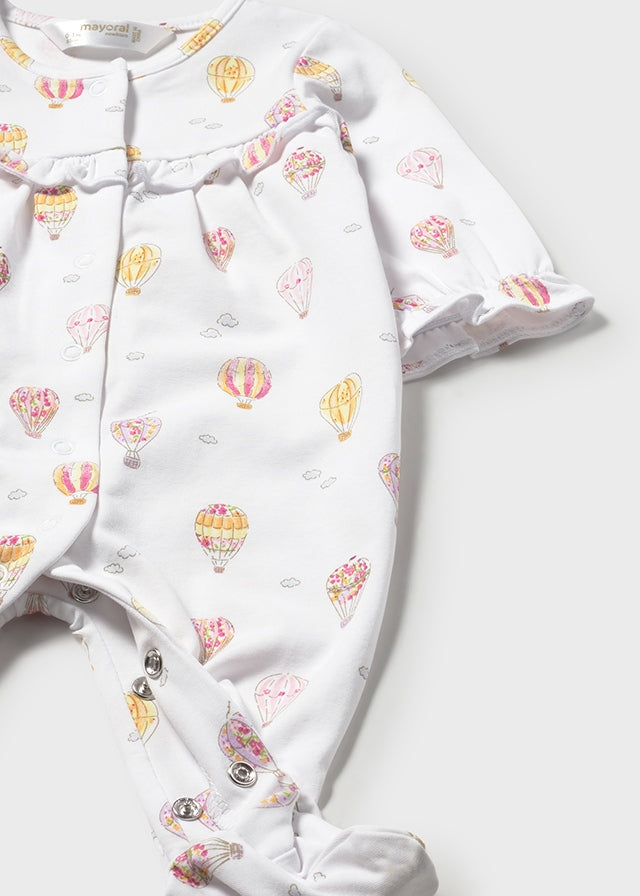 MAYORAL Girls Sunny Hot Air Balloon Print Babygrow Set - 1708