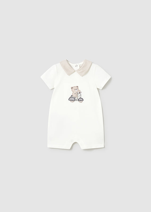 MAYORAL Boys Natural Bear Romper Set - 1715