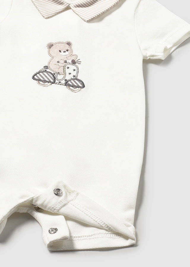 MAYORAL Boys Natural Bear Romper Set - 1715