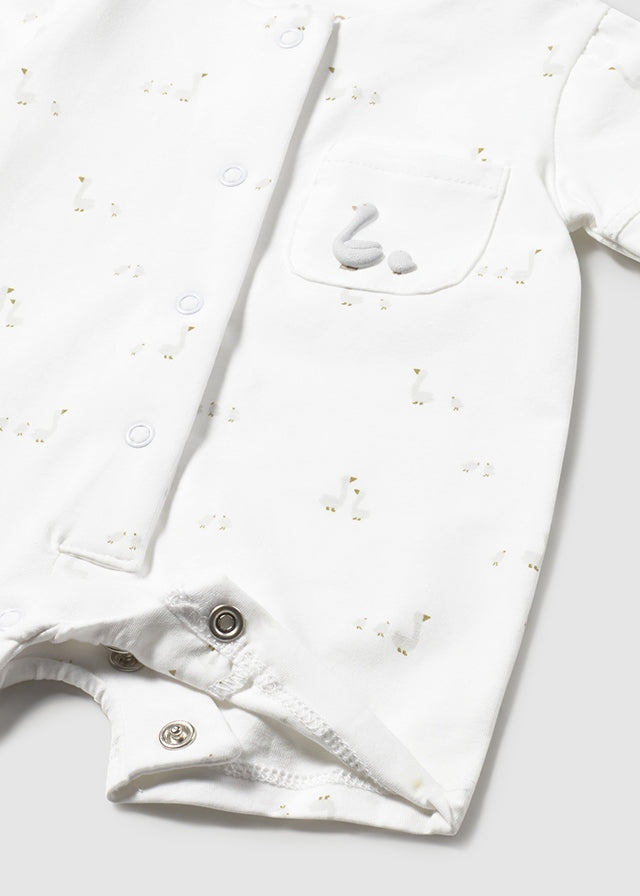 MAYORAL Unisex Little Ducks White Romper Set - 1727