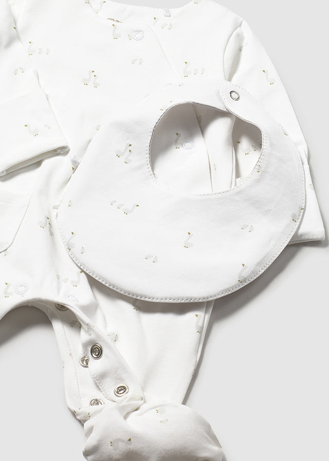 SS26 MAYORAL Little Ducks Unisex White & Grey Gift Set 