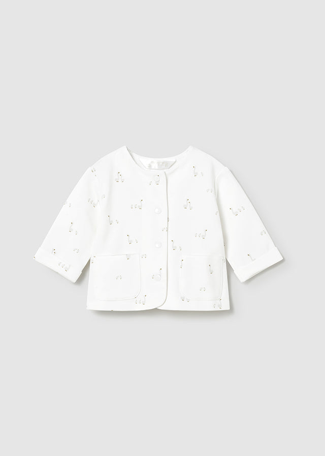 MAYORAL Unisex Little Ducks White & Grey Three Piece Trouser Set - 1894