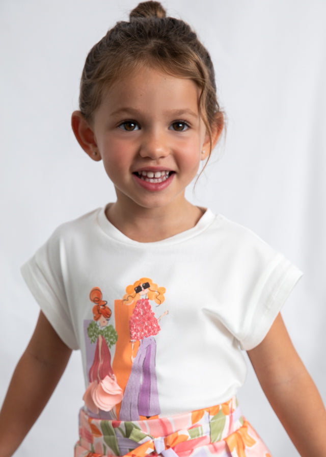 Mayoral Girls Blossom Skirt Set with Jacket - 3450