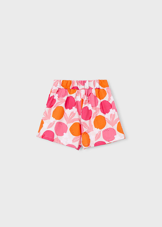 Mayoral Girls Clover Pink and Orange Sequin T-Shirt and Cotton Shorts Set 3906 4