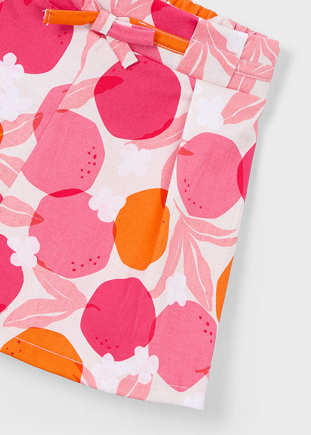 PRE ORDER MAYORAL Girls Clover Pink & Orange Shorts Set - 3906