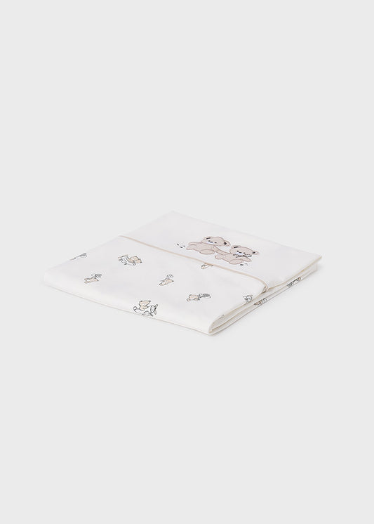 Mayoral boys natural cream and beige bear blanket 9047