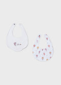 MAYORAL Girls Sunny White Hot Air Balloon Print Bib Set - 9077
