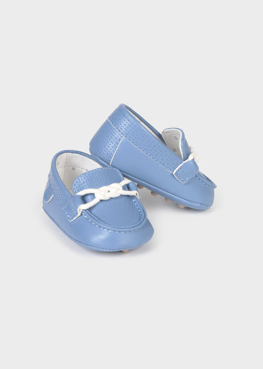 Mayoral boys blue moccasin pram shoes 9083