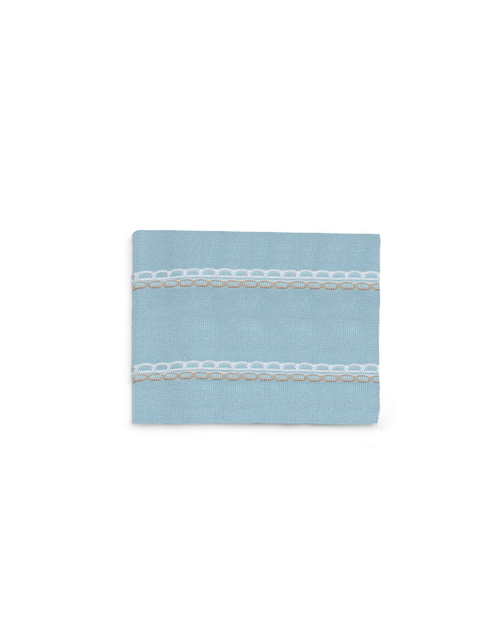 JULIANA Link Boys Blue & Camel Knitted Blanket - 26024