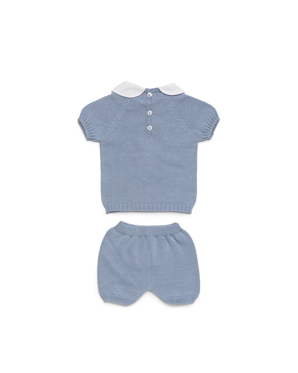 JULIANA Globos Boys Blue Hot Air Balloon Knitted Short Set & Blanket - 26073
