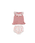 JULIANA Arandano Peach Floral Jam Pant Set - 26087