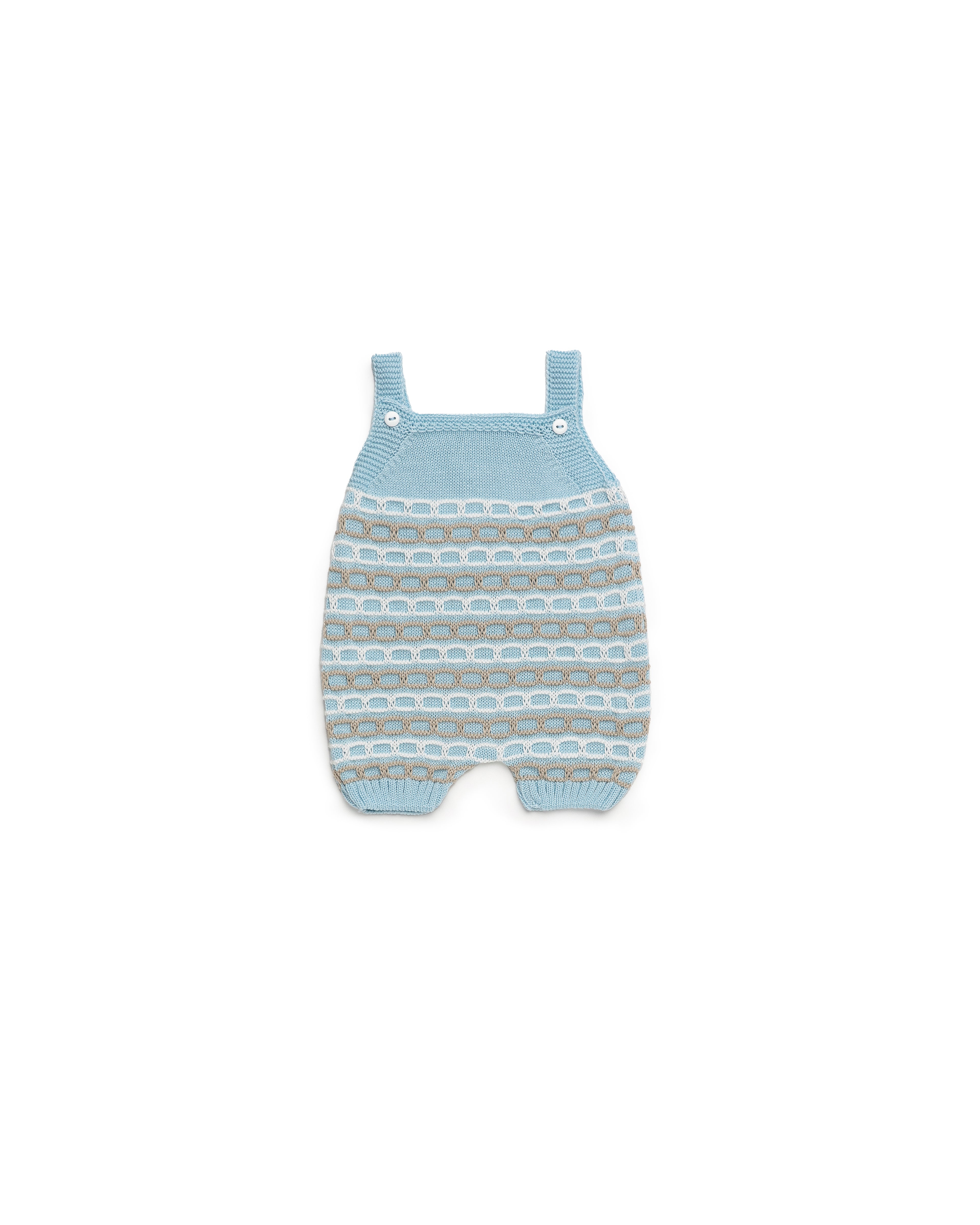 JULIANA Link Boys Blue & Camel Knitted Romper - 26108