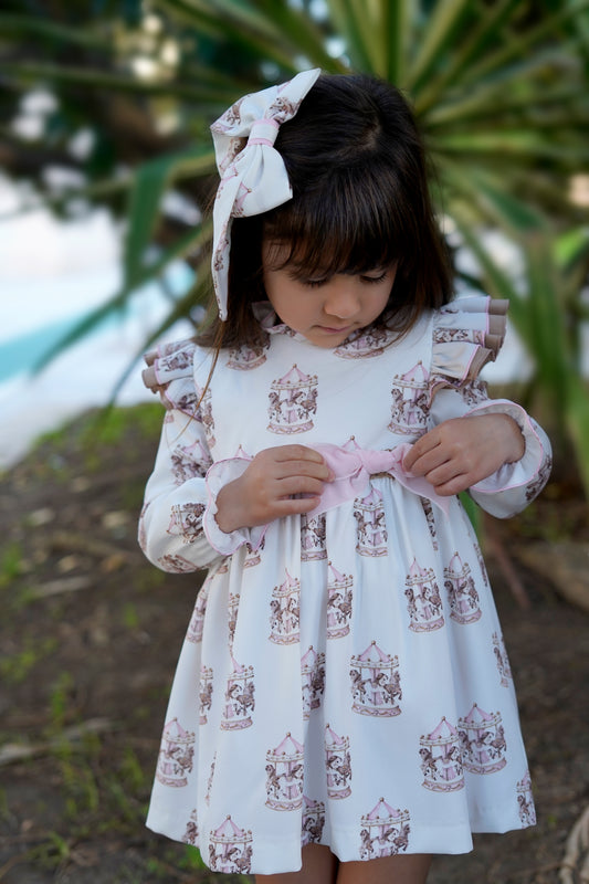 AW25 BABINE Carousel Girls Pink Dress - 2612817