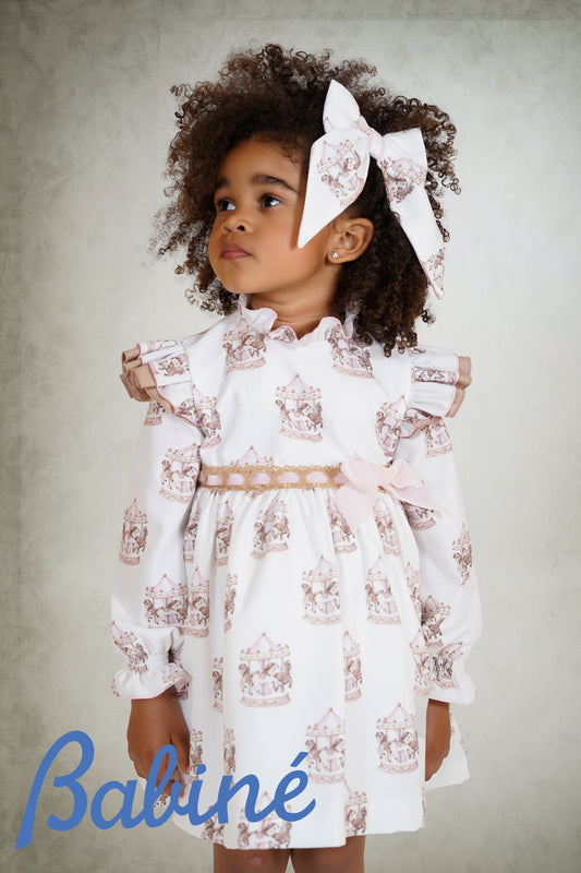 PRE ORDER AW25 BABINE Carousel Girls Pink Dress - 2612817