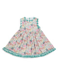 JULIANA Azucar Girls Green Floral Dress - 26148