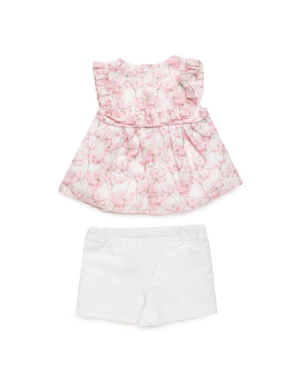 JULIANA Caramelo Girls Pink Floral Short Set - 26199