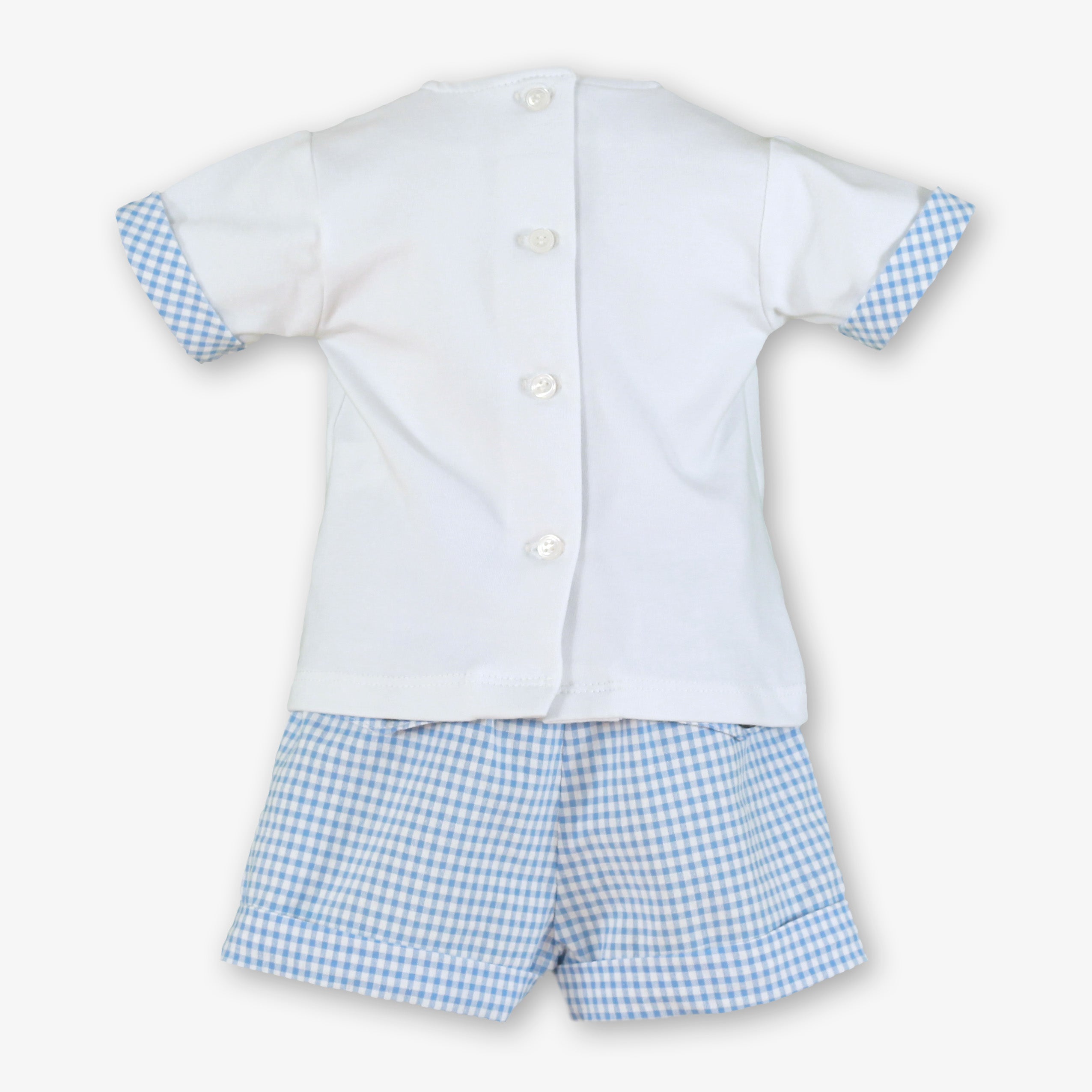MIRANDA Blue Check Boys Short Set - 26/23