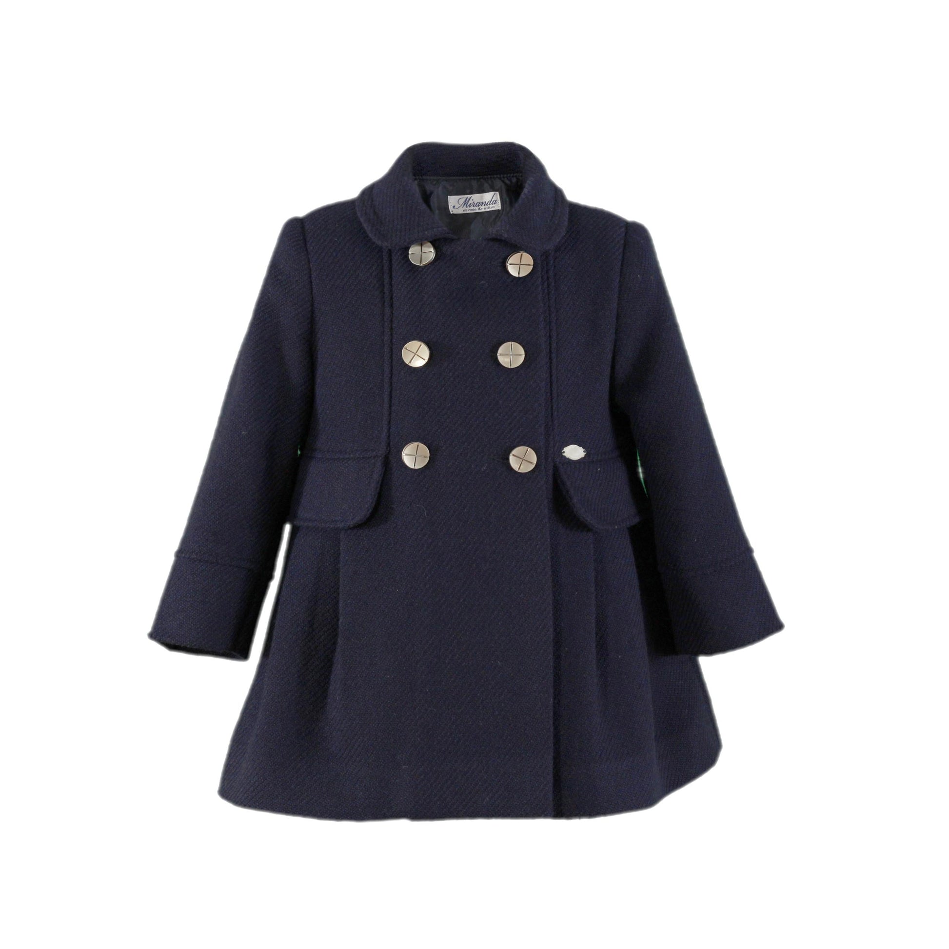 MIRANDA Girls Navy Traditional Style Coat - 266A