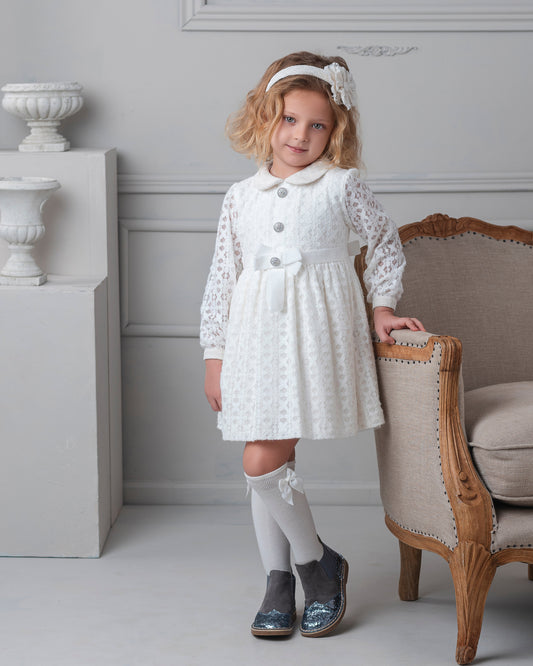 AW25 ROCHY Blonda Girls Cream Dress - 26753