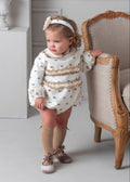AW25 ROCHY Motas Girls Camel Polka Dot Romper - 26765