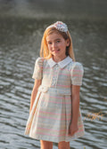 Rochy Jaqcuard Pastel Tweed Dress