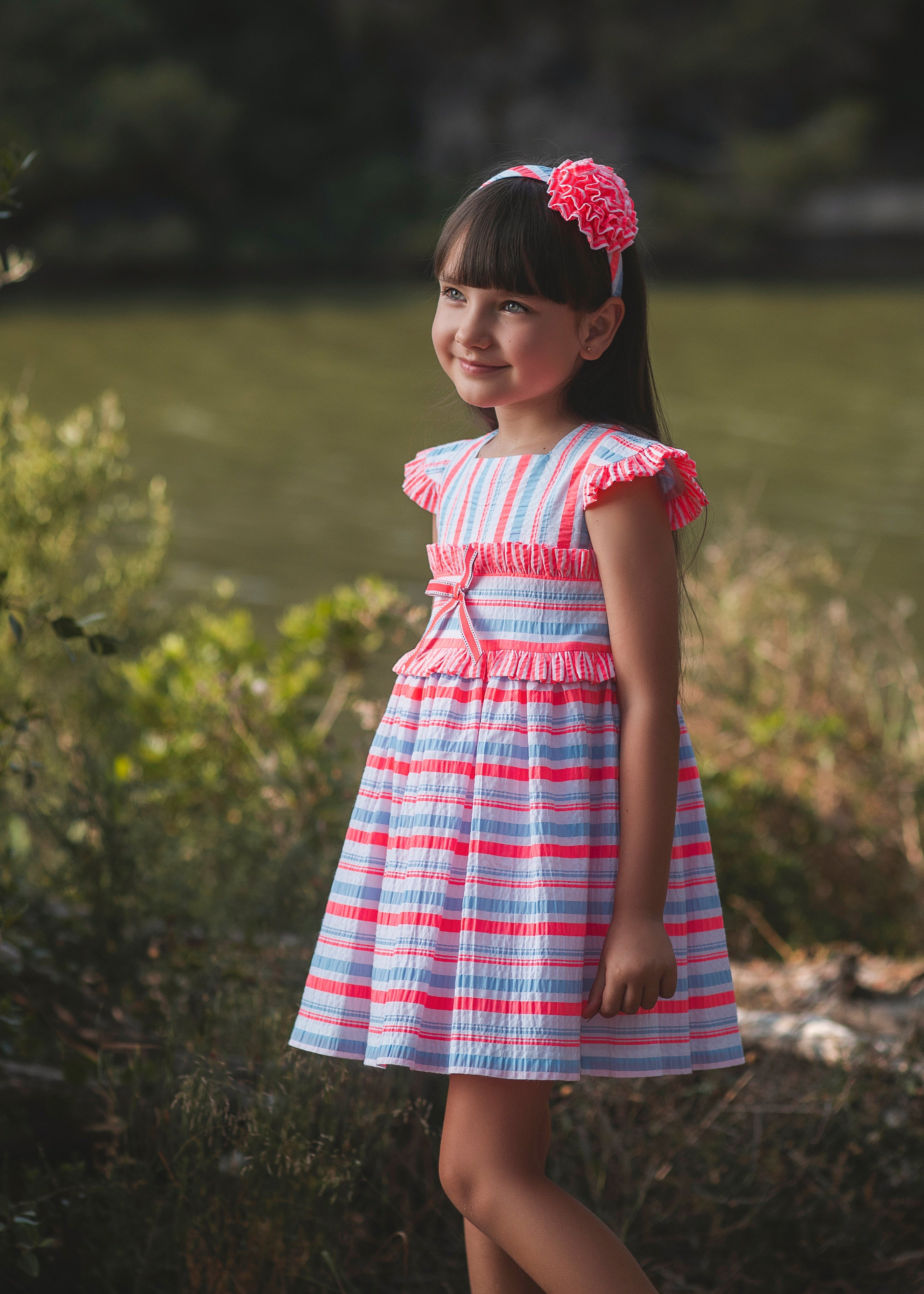 Rochy Fluor Neon Pink & Blue Dress