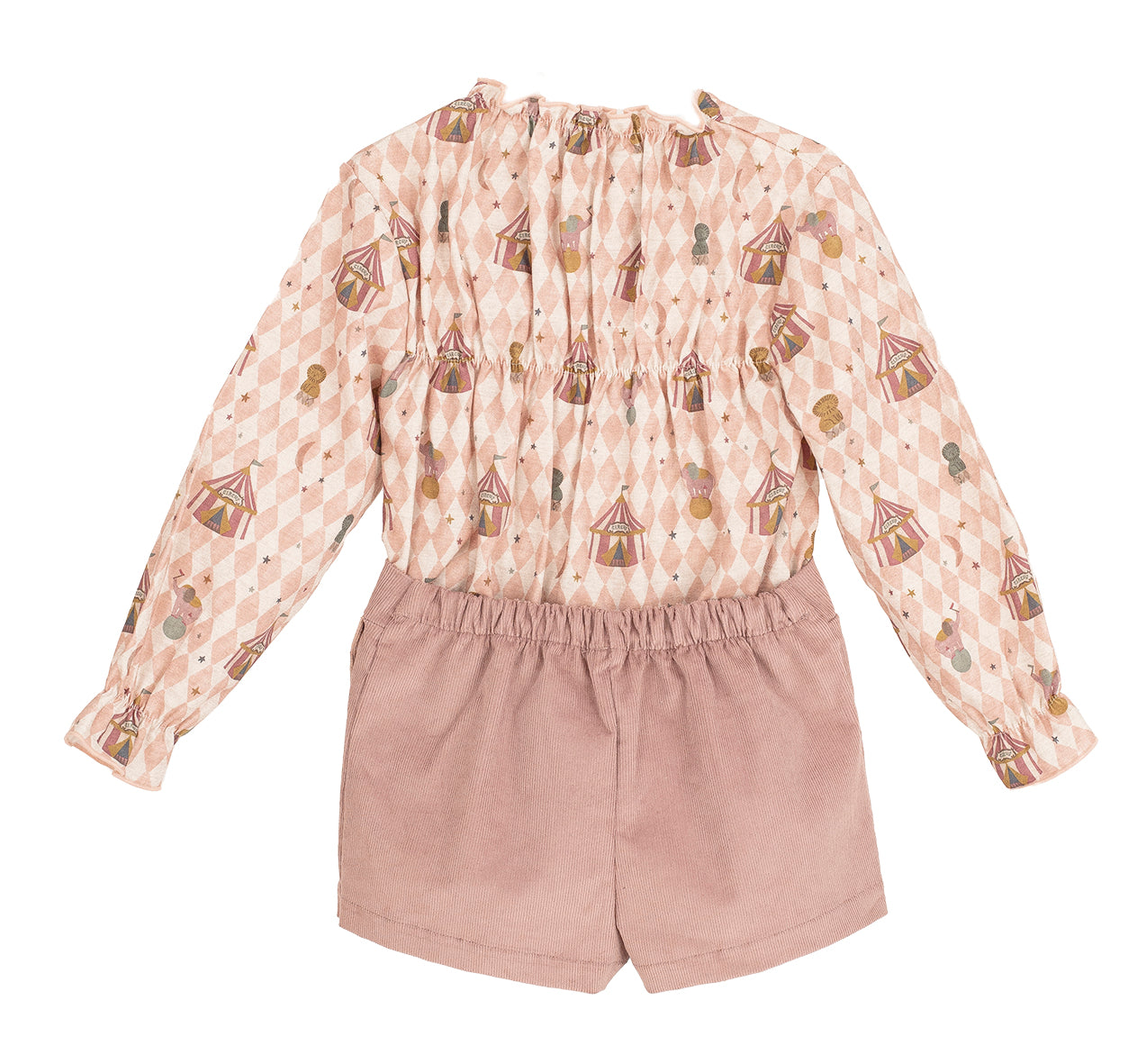 AW25 CALAMARO Mistral Girls Pink Circus Print Skort Set - 11194
