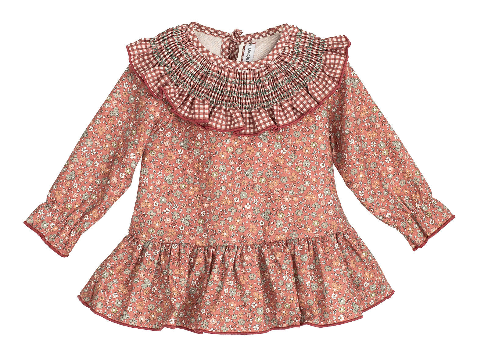AW25 CALAMARO Siroco Girls Terracotta Floral Dress - 21308