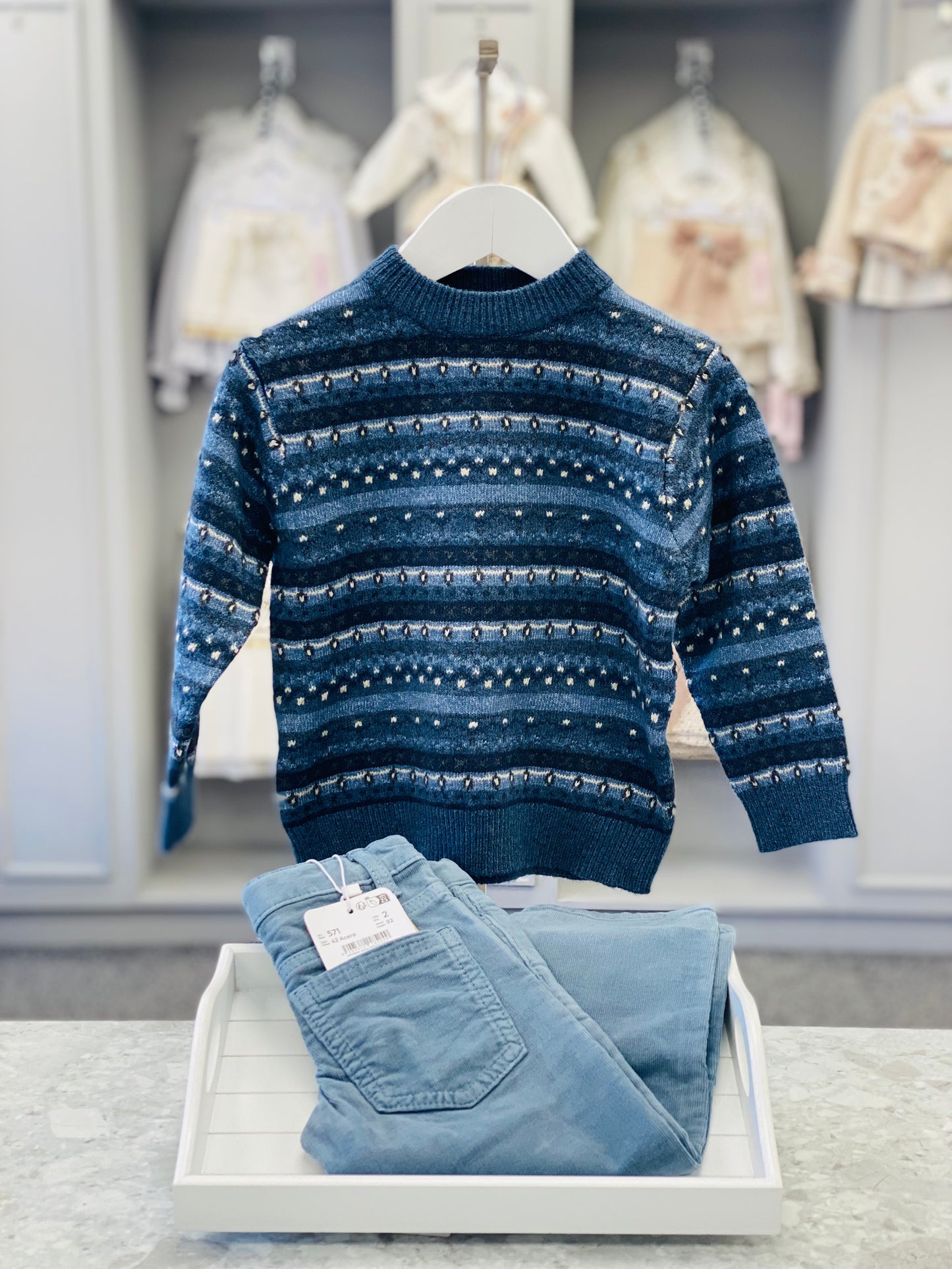 AW25 MAYORAL Boys Blue & Grey Jumper & Trousers