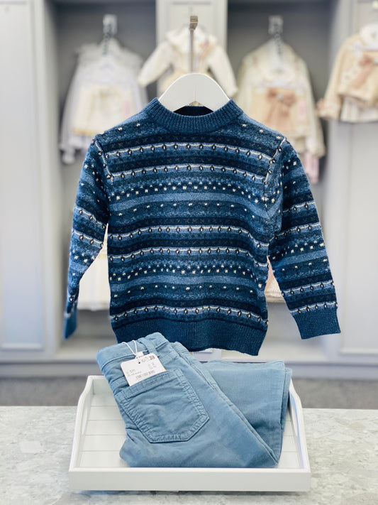 AW25 MAYORAL Boys Blue & Grey Jumper & Trousers