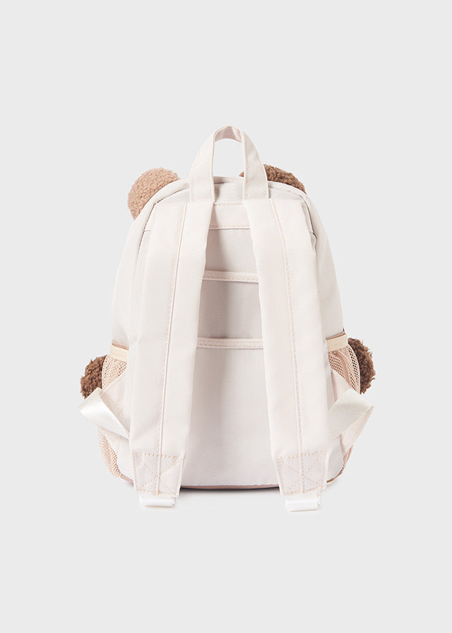 Mayoral unisex Teddy Bear Backpack 19354 - neutral nursery backpack detail