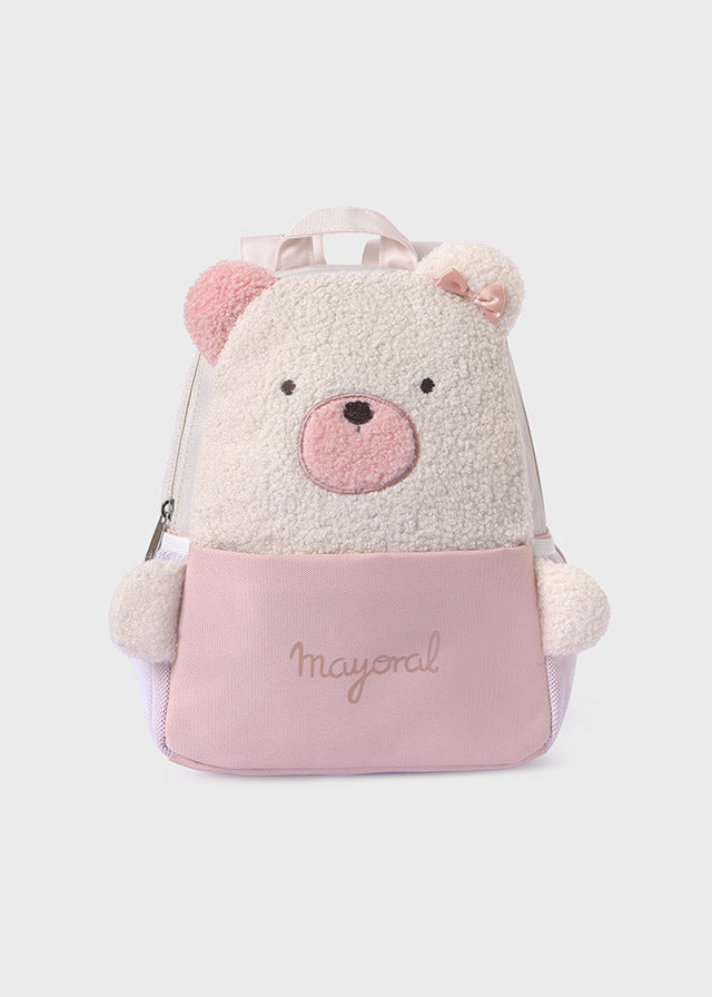 MAYORAL Girls Pink Bear Backpack - 19354