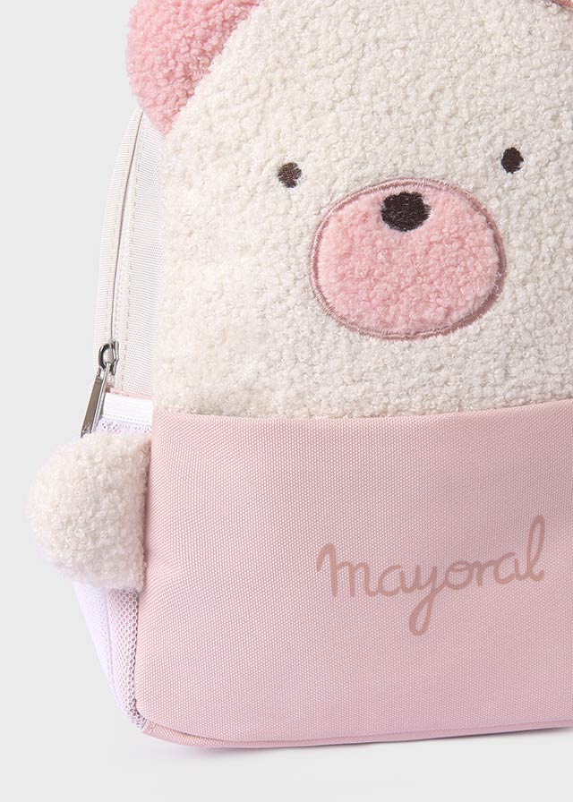 MAYORAL Girls Pink Bear Backpack - 19354