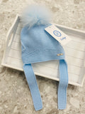 RAHIGO Baby Blue Boys Pom Pom Hat with Ear Flaps - 252138