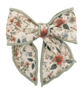 AW25 CALAMARO Bise Girls Green Floral Hair Bow - 77123