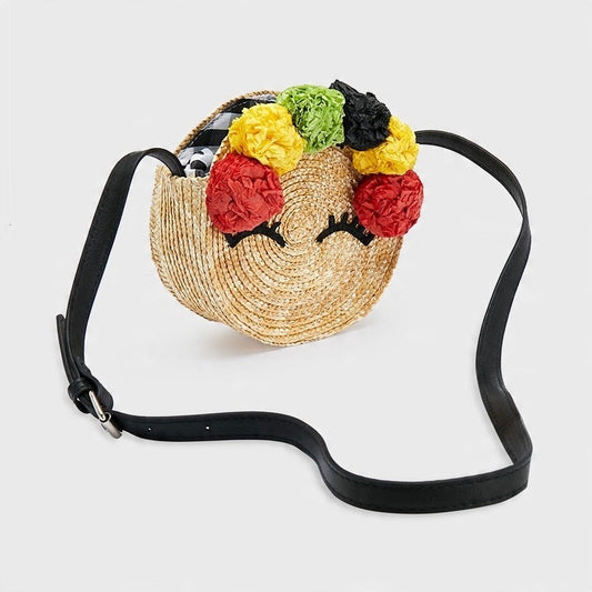 MAYORAL Girls Pom Pom Basket Bag - CLEARANCE SALE