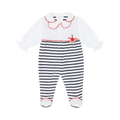 DEOLINDA Marine Girls Navy & White Babygrow
