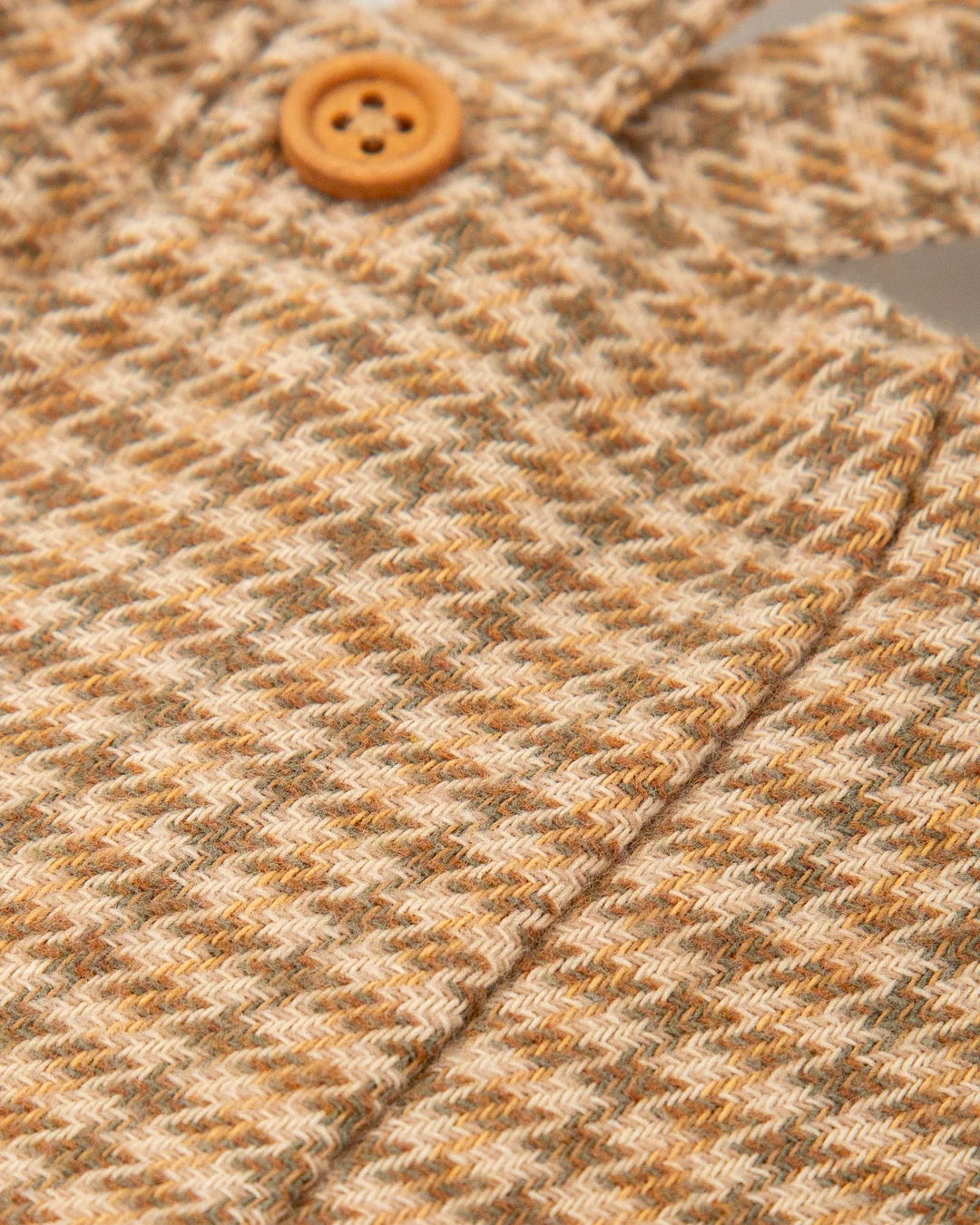 AW25 TUTTO PICCOLO Boys Camel & Mustard Short Set with Cardigan