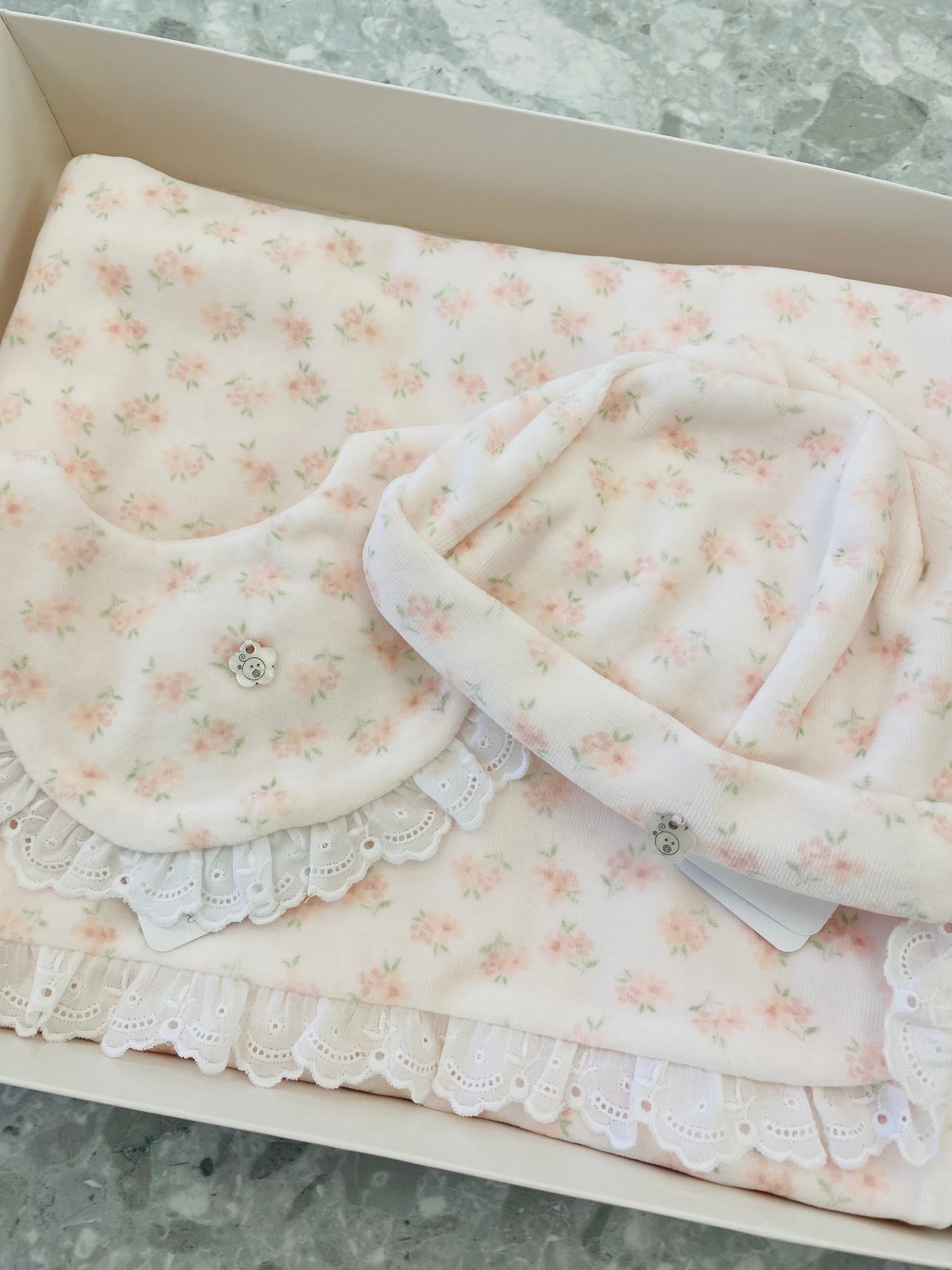 AW25 DEOLINDA Donna Girls Pink Floral Baby Layette Set - 25126