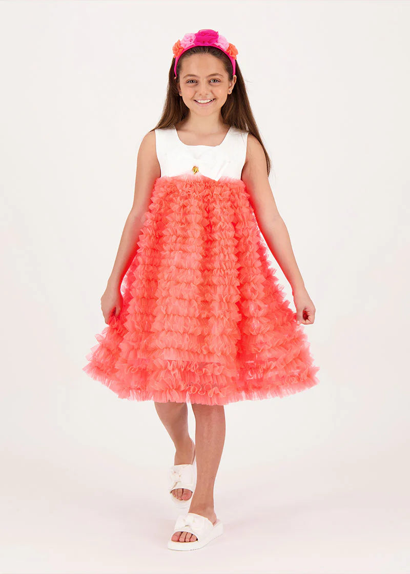 ANGELS FACE Donna Girls Neon Orange Dress