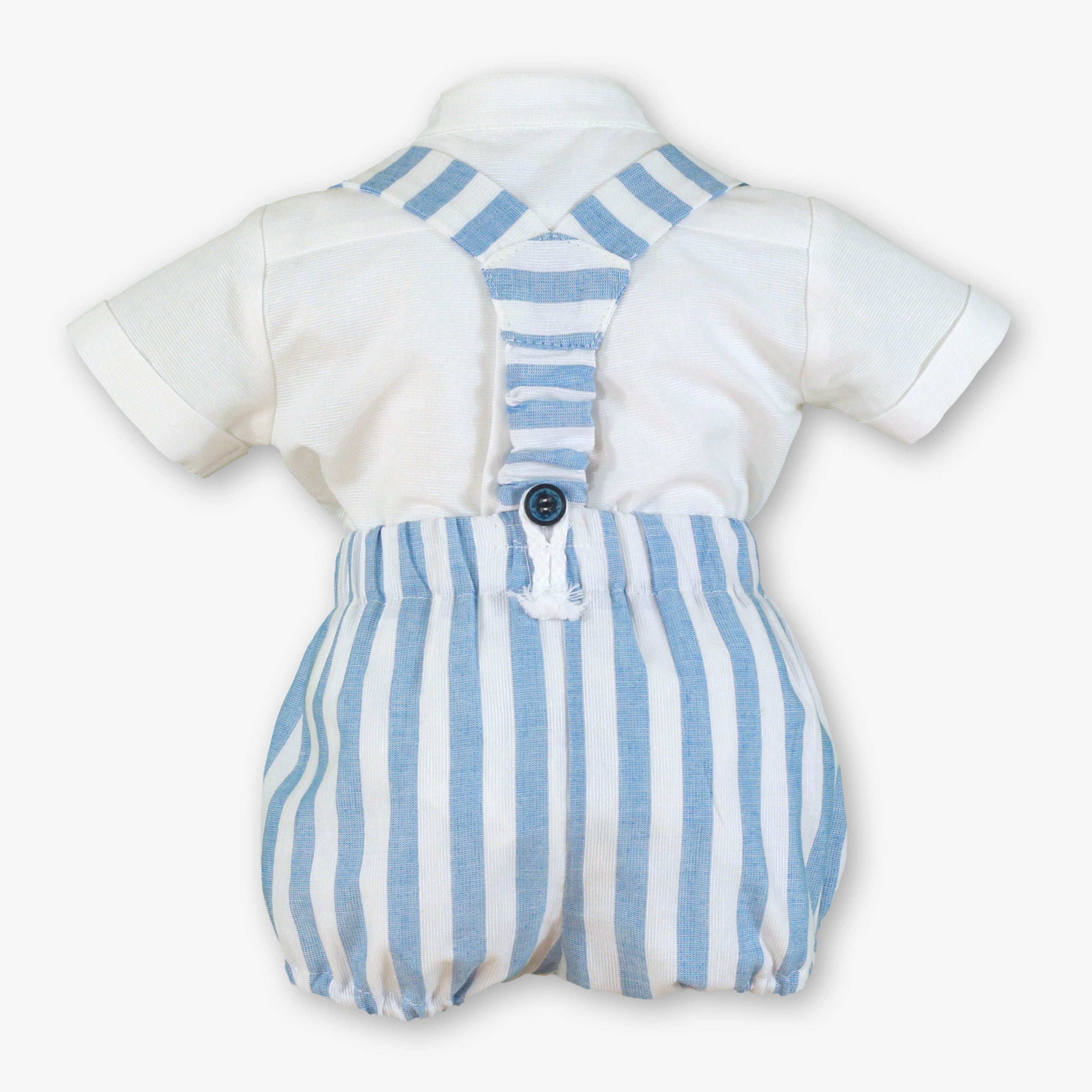 MIRANDA Blue & White Stripe Boys Short Set 