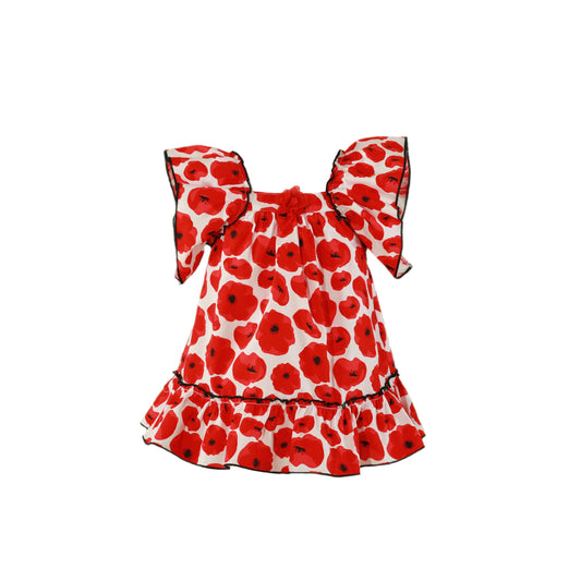 MIRANDA Poppy Red Girls Beach Dress - 402V