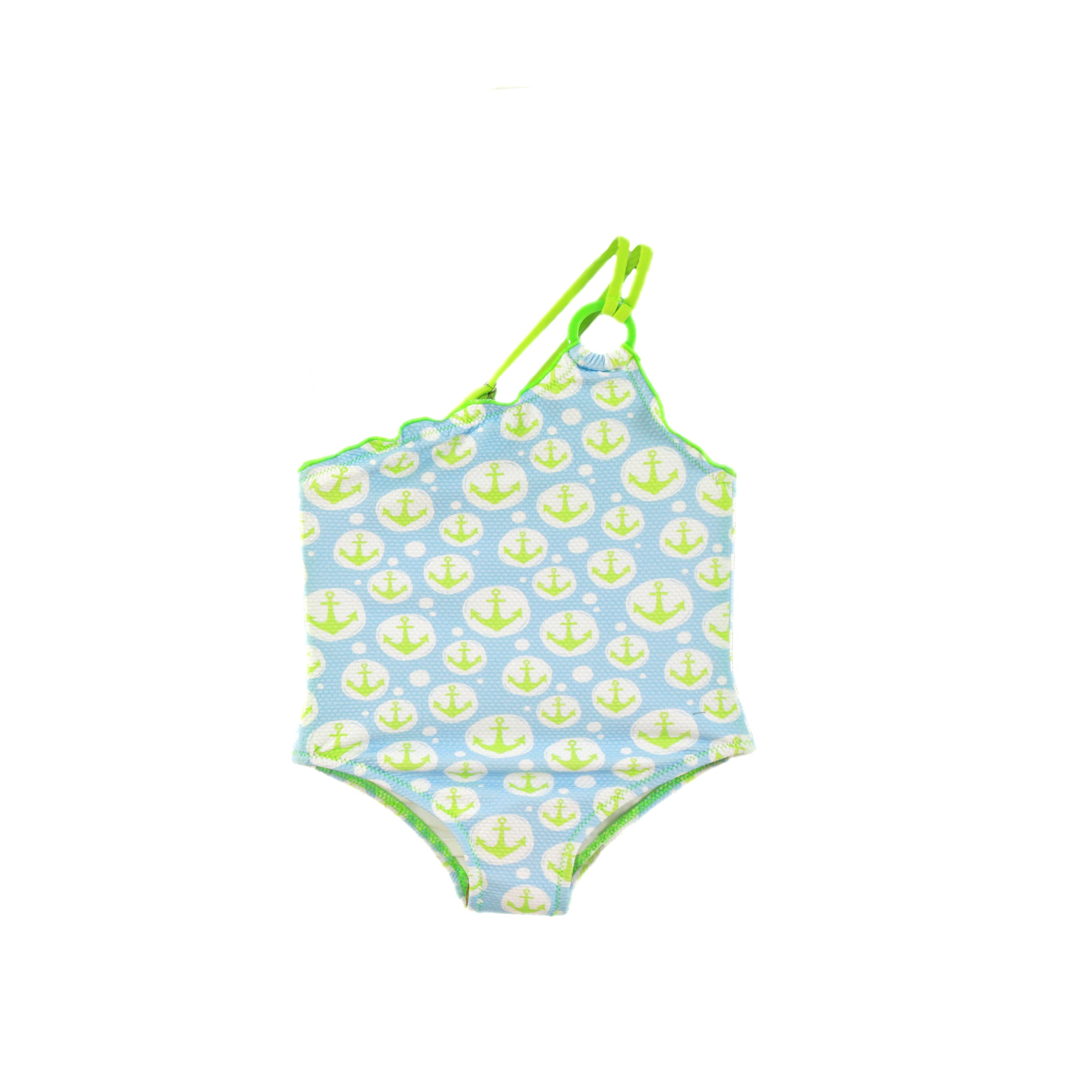 MIRANDA Anchor Blue & Green Girls Swimsuit - 416B – Niños Y Niñas