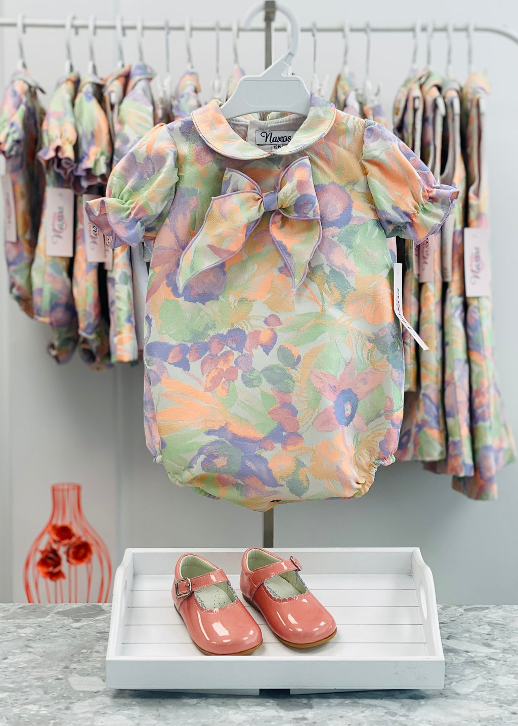NAXOS Fluor Girls Neon Floral Romper - 7703
